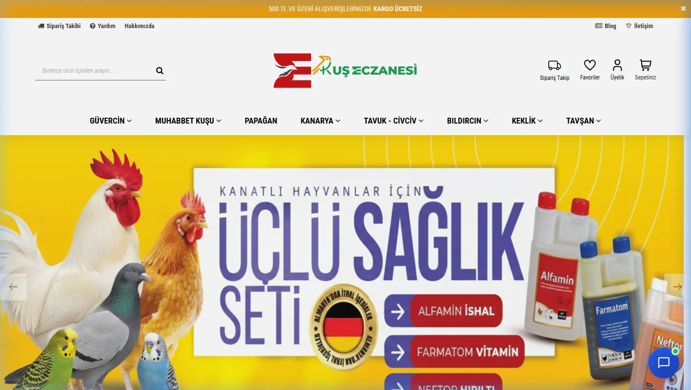 Kuş Eczanesi - Evcil Hayvan Sağlık & Destek Platformu